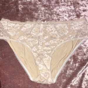 Tan Victoria’s Secret Lace Panty